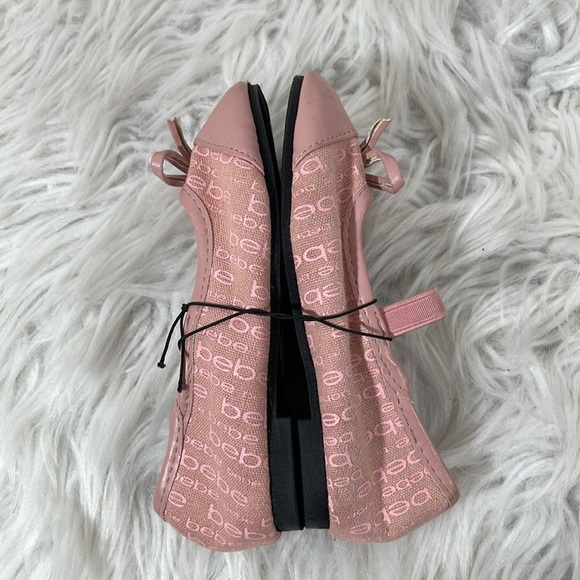 BEBE Girls Ballerina Flats Pink Slip On Shoes Size 8 New - Picture 8 of 11